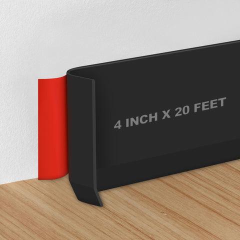 Storystore wall baseboard 4-inch, 20-foot pack, quick peel-and-stick installation.