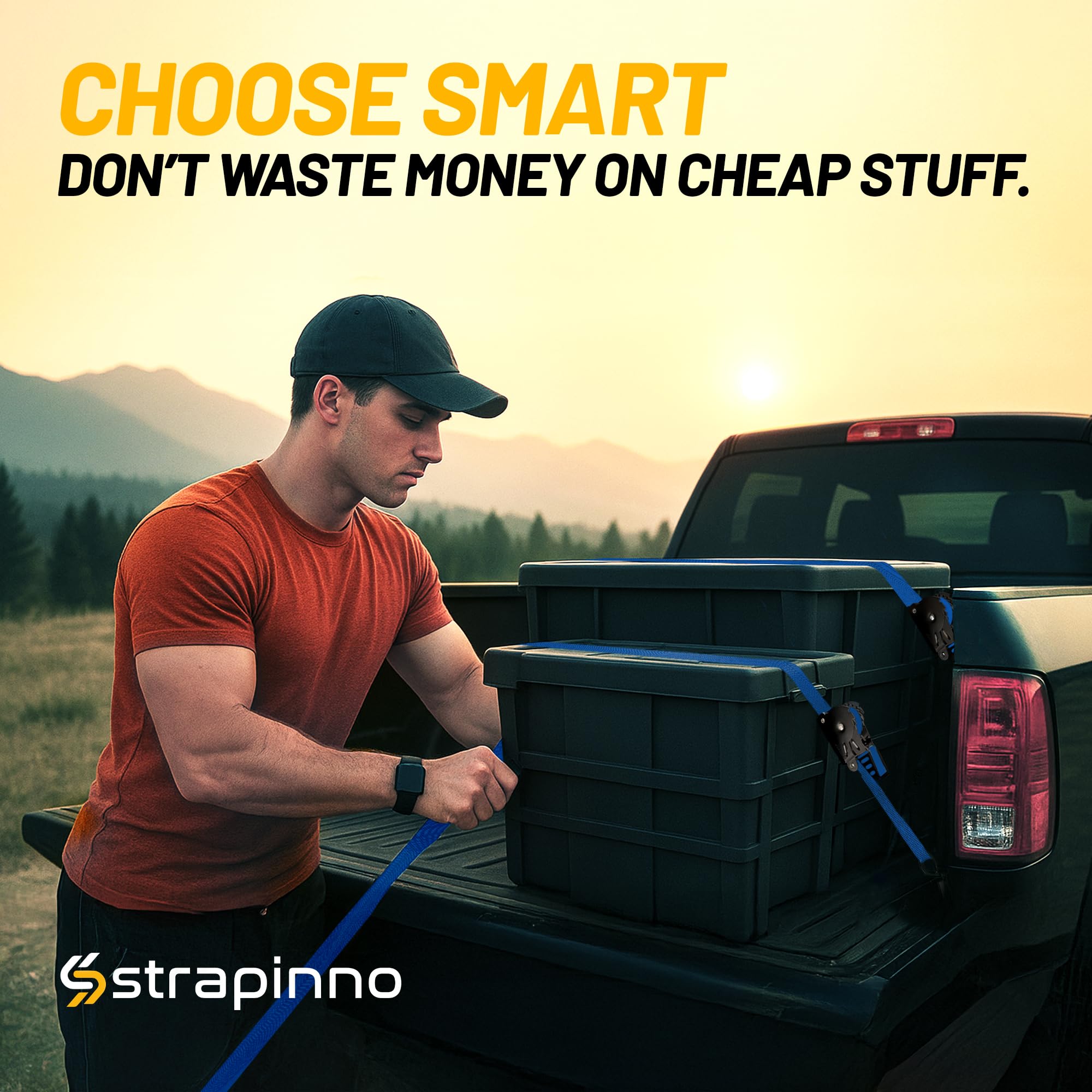 Strapinno heavy-duty capacity strap supports up to 500 lbs working load limit