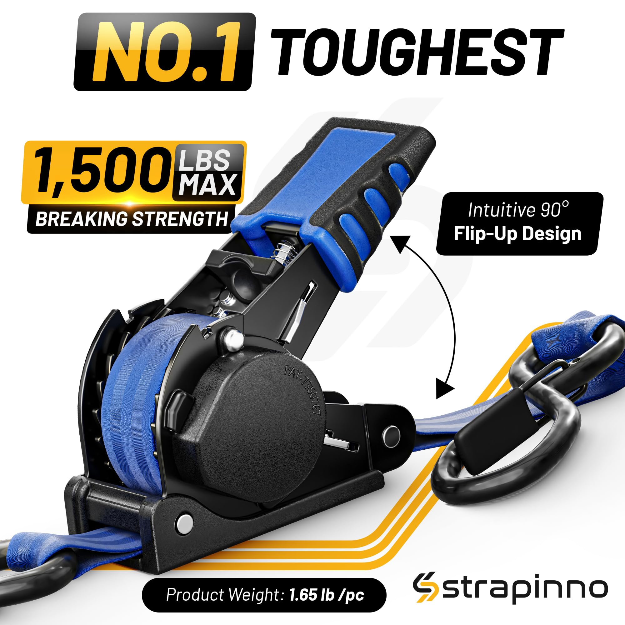 Strapinno S-hooks with latching system for quick, secure load attachment