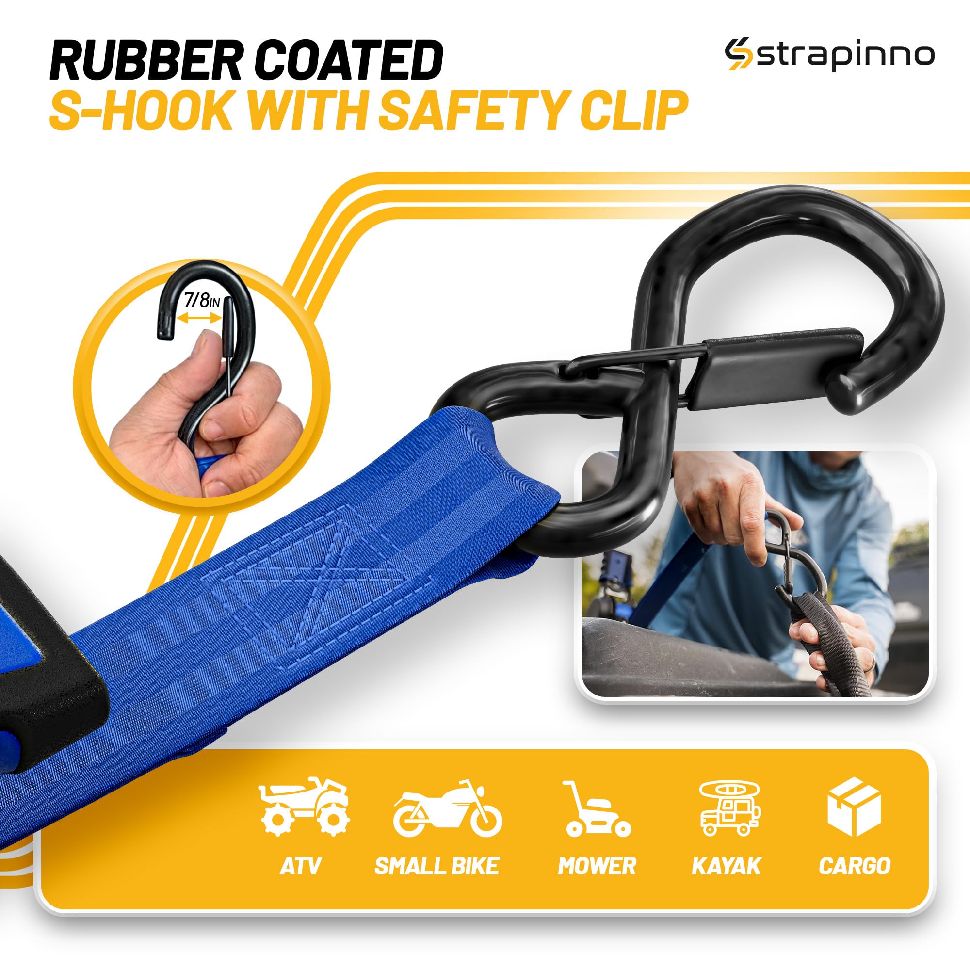 Strapinno secure load on roof rack reducing movement during transit