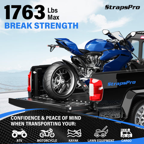 StrapsPro auto self-retracting mechanism highlights quick length adjustments.