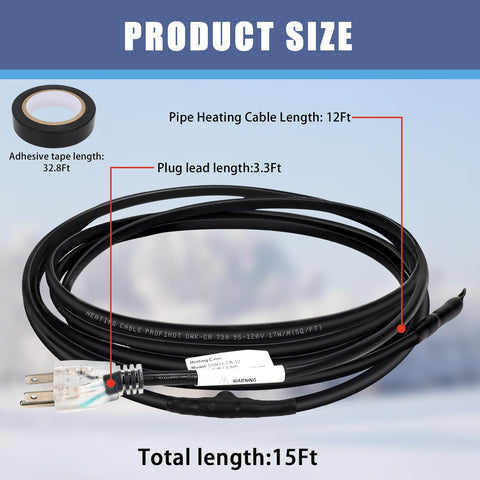 Strdfeve self-regulating heat cable installation showing easy wrap setup