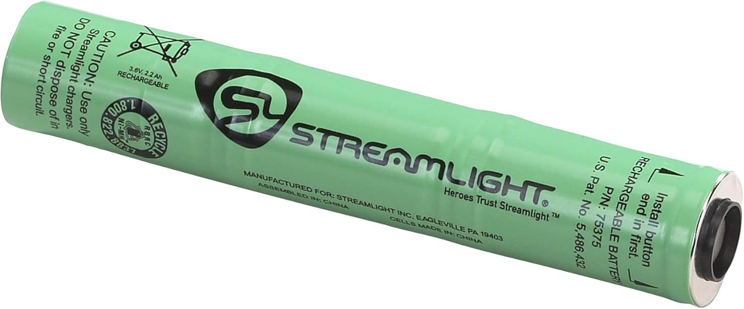 Streamlight 75375 NiMH battery with rugged design for outdoor use, resisting impact and vibration