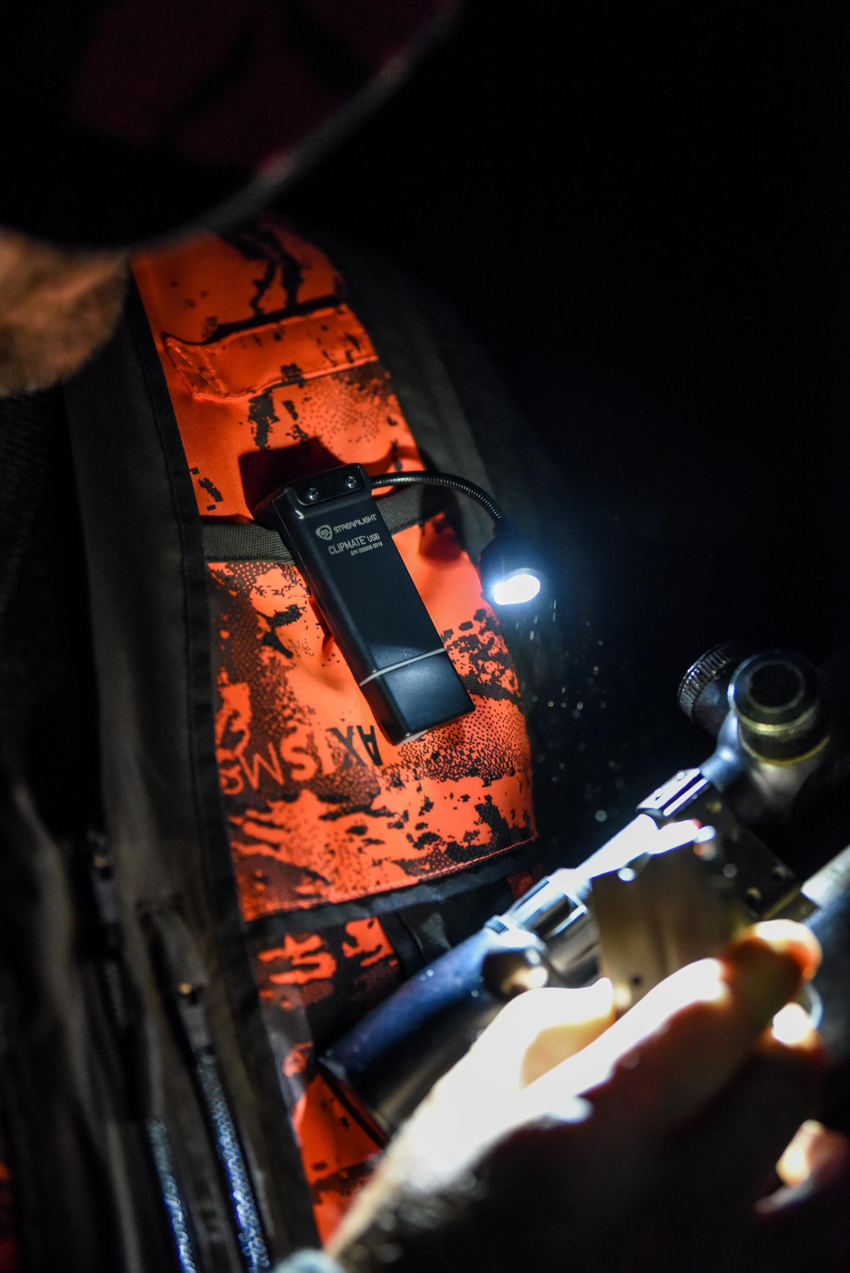 Clip-on design attaches to hats, clothing, or gear for hands-free lighting.