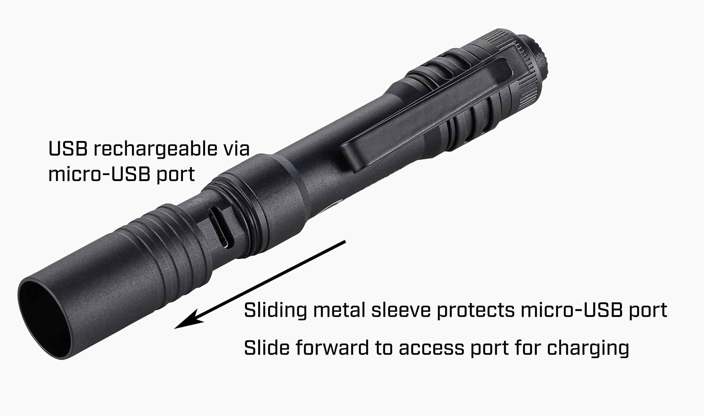 Streamlight MicroStream USB flashlight IPX4 water resistance for outdoor use.