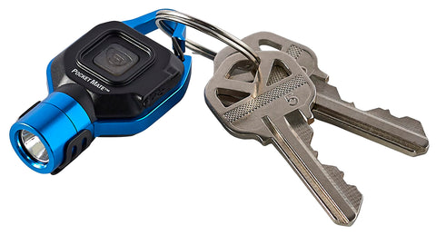 Clip-on Pocket Mate flashlight attached to a zipper for hands-free lighting