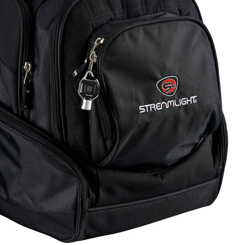 Clip-on Streamlight Pocket Mate attaches to zippers or caps for easy access.