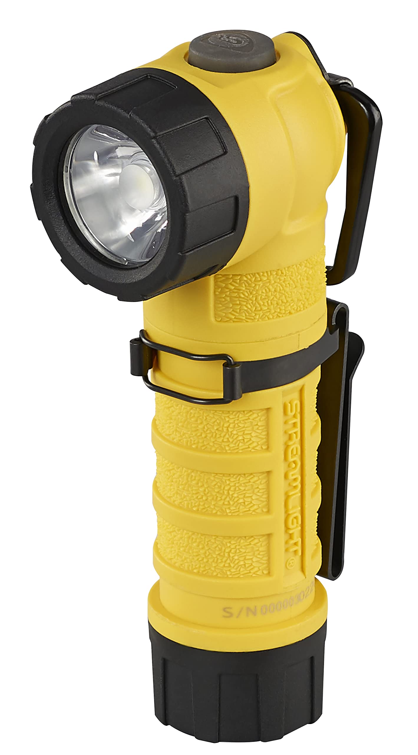 Streamlight PolyTac 90X USB right-angle head enables hands-free operation on duty belts.