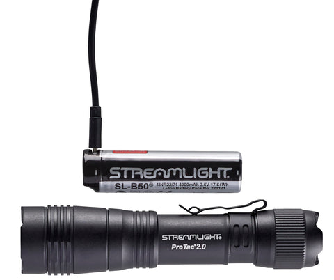 Streamlight ProTac 2.0 IP67 durability with impact resistance tests.