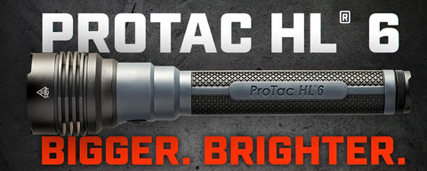 Rugged rubber sleeve on the ProTac HL-6 enhances grip and thermal protection.