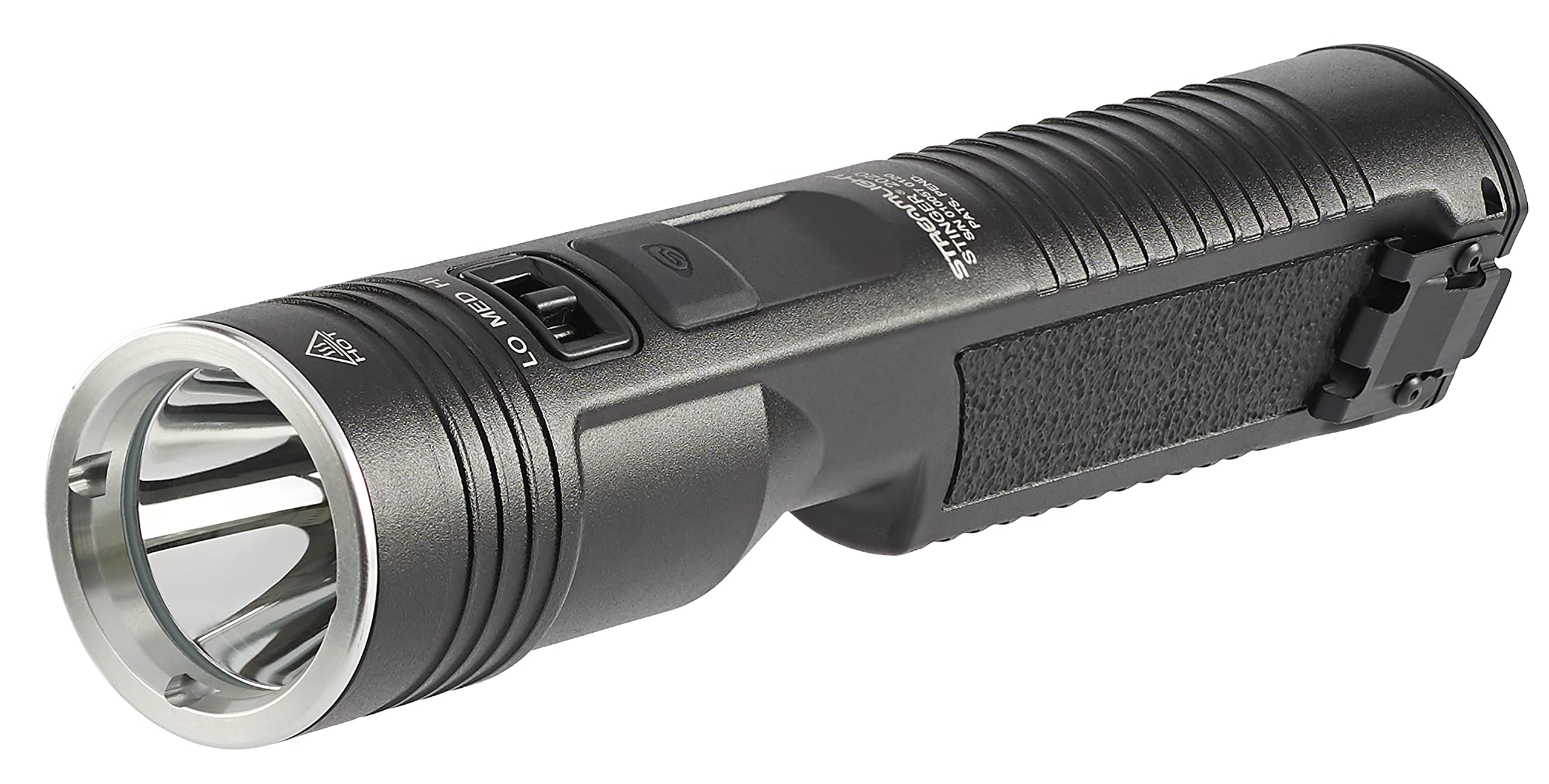 Streamlight Stinger 2020 front view, rugged professional flashlight for field work