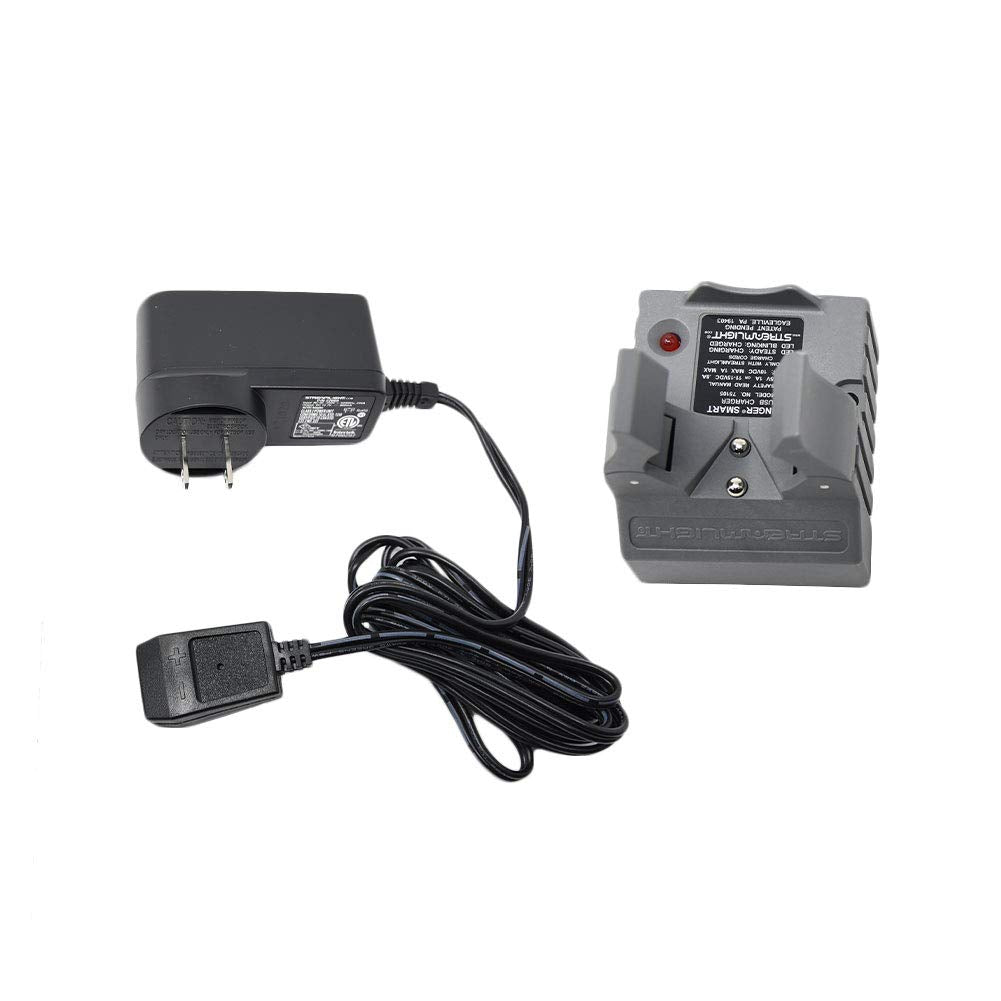 Streamlight Stinger Smart Charger Holder LED indicator signaling charging progress.