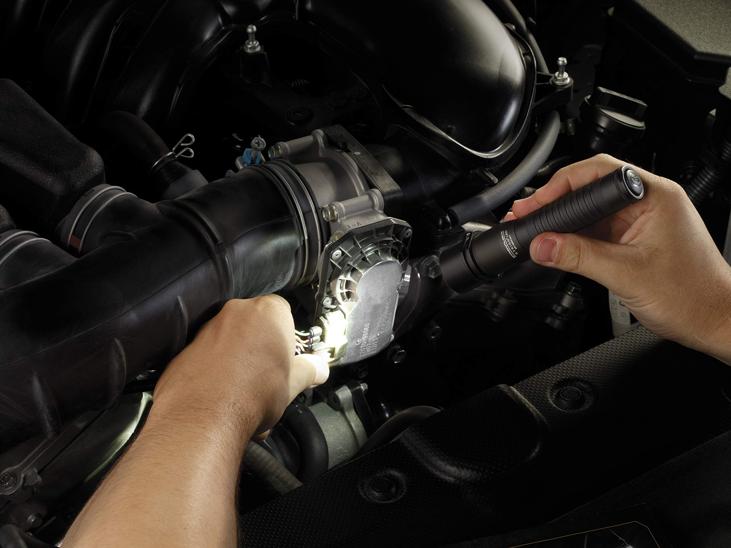 Streamlight Strion size comparison image reveals ultra-compact form factor.