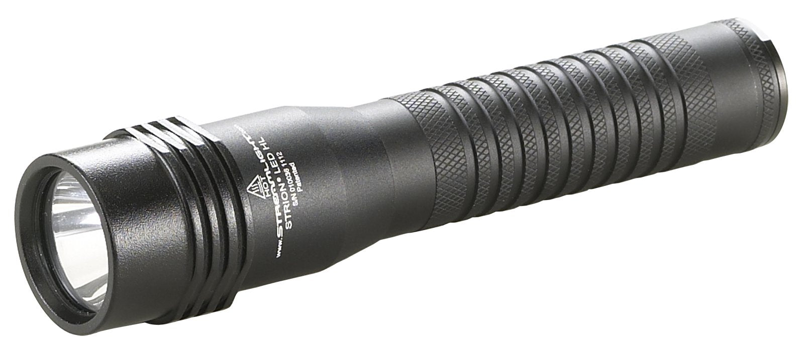 Streamlight Strion HL front view showing compact handheld design for quick inspections.