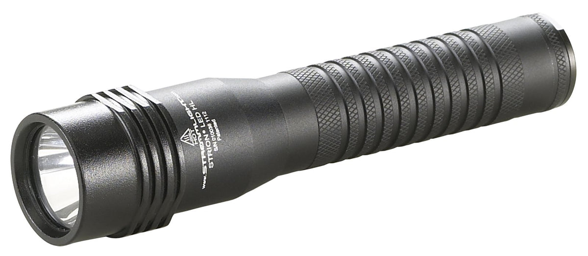Streamlight Strion HL front view showing compact handheld design for quick inspections.