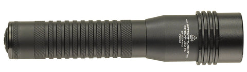 Streamlight Strion HL side handle view highlighting one-handed operation in tight spaces.