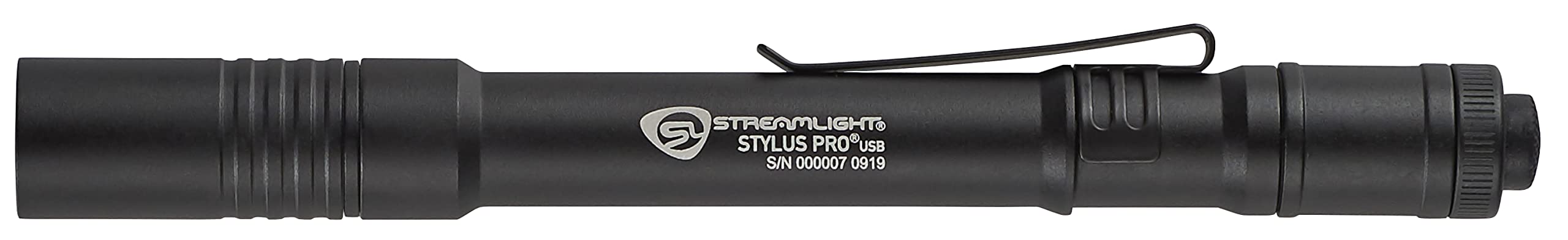 Streamlight Stylus Pro white LED beam suitable for close-up tasks in dim spaces.