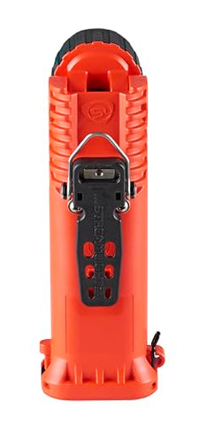 Streamlight Survivor Pivot flood beam provides downward lighting for workspace tasks.
