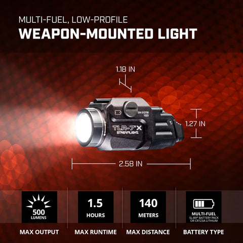 Streamlight TLR-7 X includes high/low switches and kit.