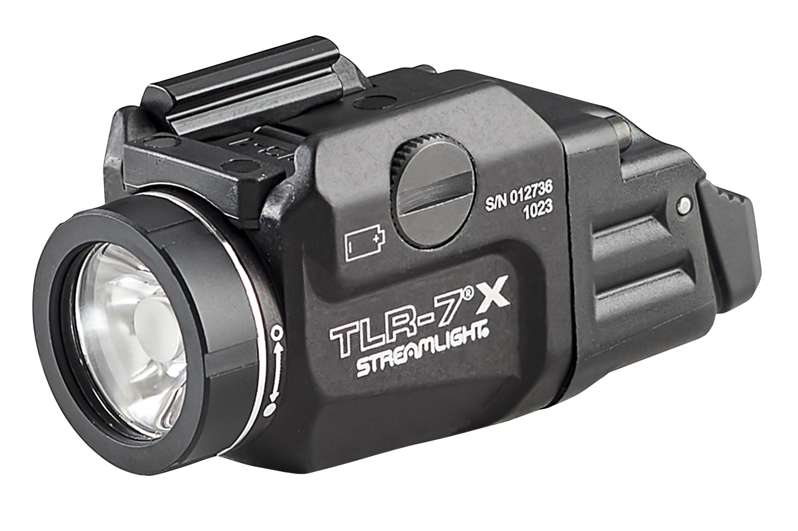 Streamlight TLR-7 X mounted on platform enables rapid attachment.