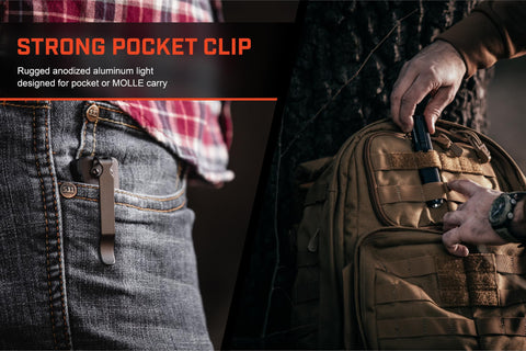 Streamlight Wedge deep carry pocket clip keeps it accessible