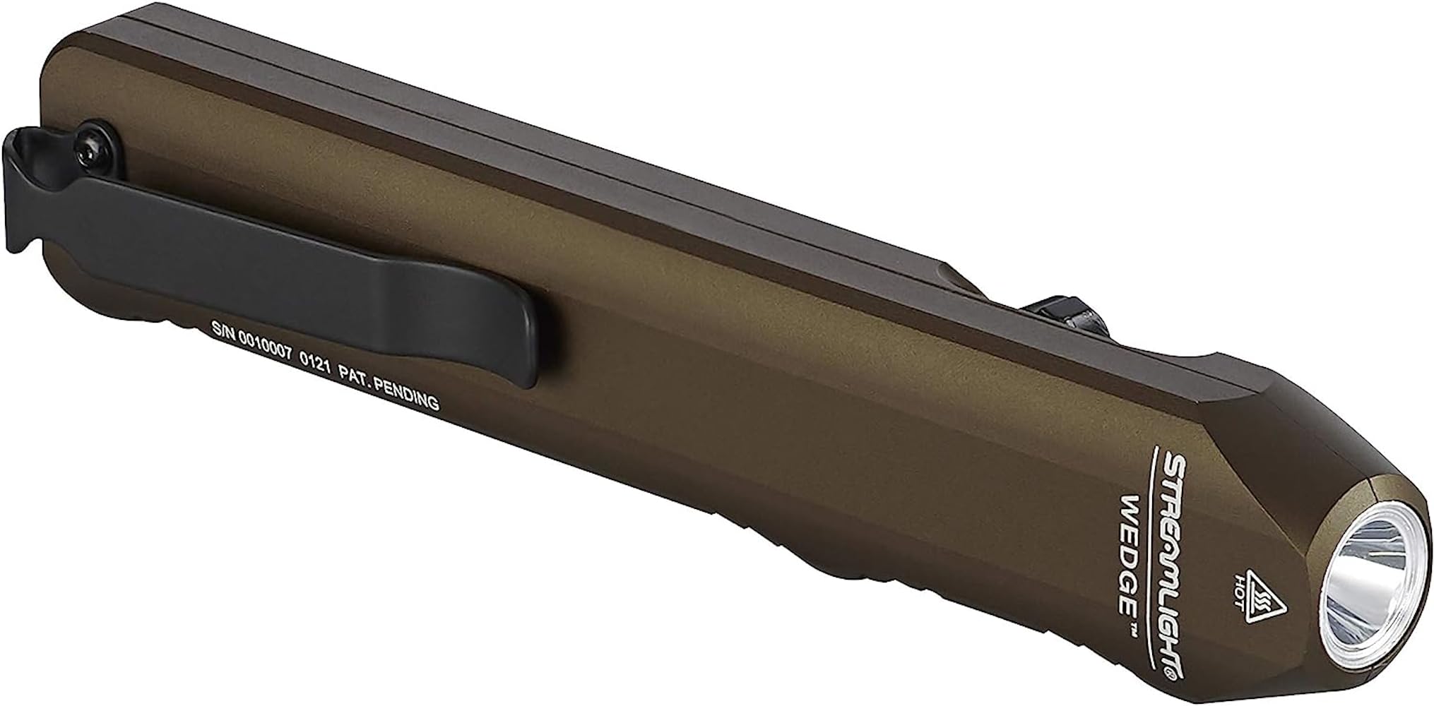Streamlight Wedge front view, 1,000-lumen THRO burst for rapid illumination