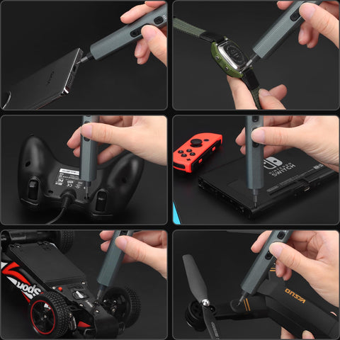 STREBITO 650mAh battery powers many screws per charge.