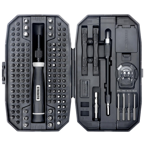 STREBITO all-in-one electronics toolkit for on-the-go repairs.