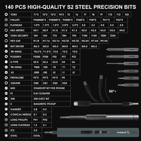 STREBITO built-in LED work light brightening dim workspaces