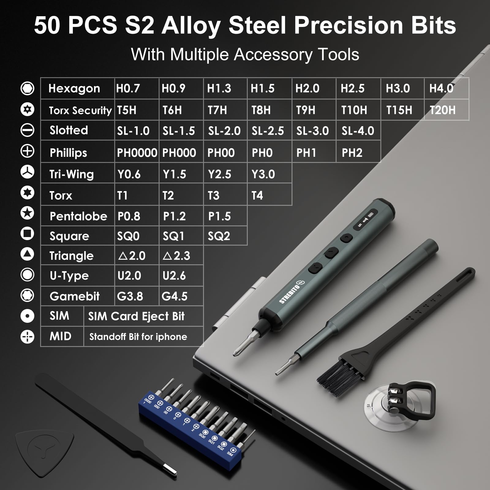 STREBITO ergonomic magnetic pen design for comfortable, extended use
