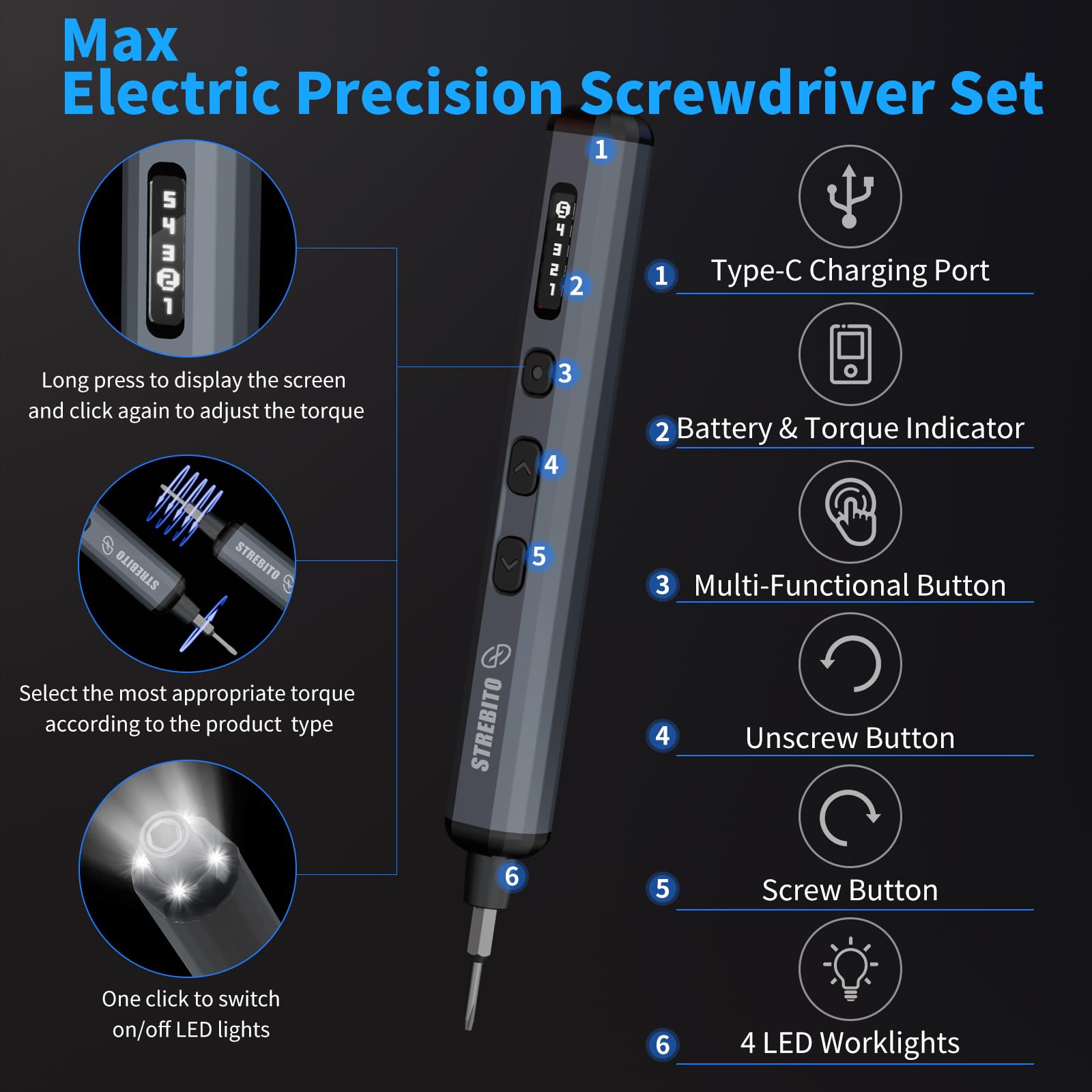 STREBITO LED lights illuminate tight spaces for accurate screw placement