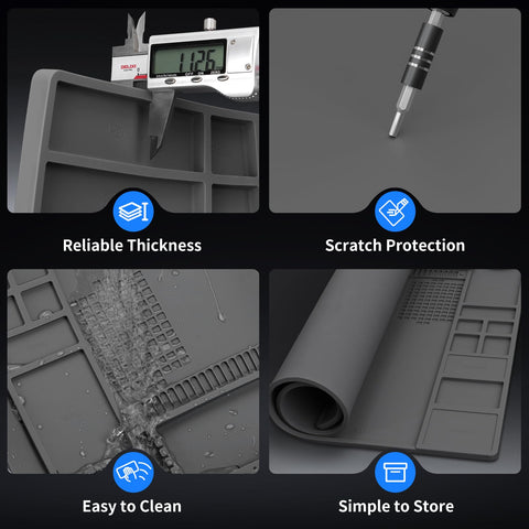 STREBITO easy-clean silicone surface resists dirt and grime