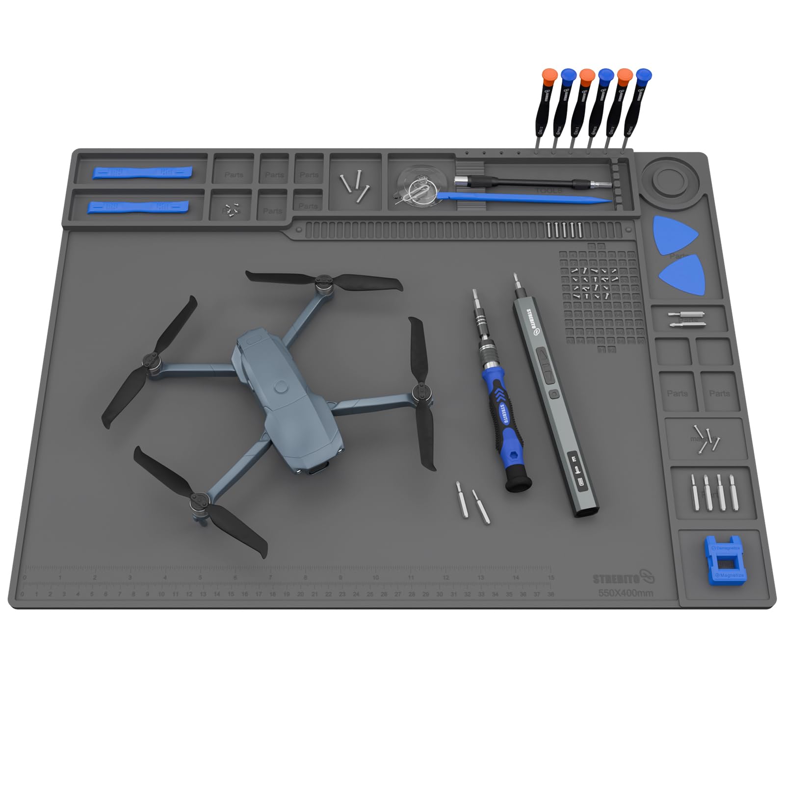 STREBITO large soldering mat with 932°F heat resistance for electronics projects