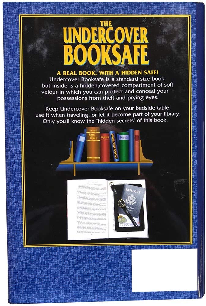 Streetwise compact dimensions fit small items securely in a realistic book safe.