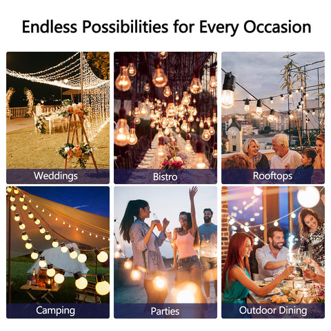 Stright flexible layout ideas for patio lighting setups.