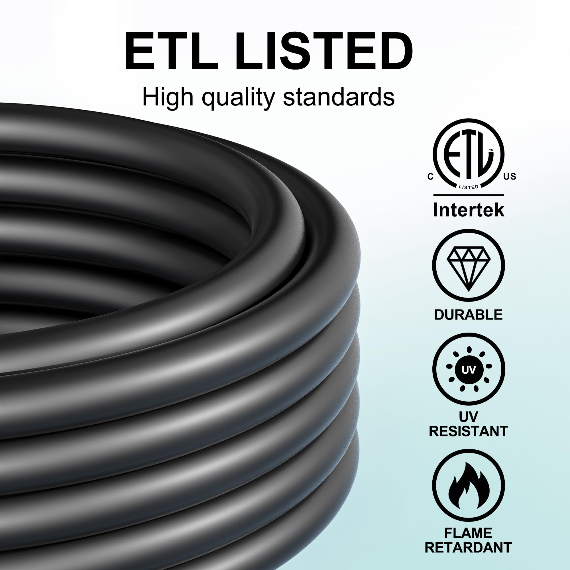 Strightinc molded plug design provides secure connections and easy plugging and unplugging.