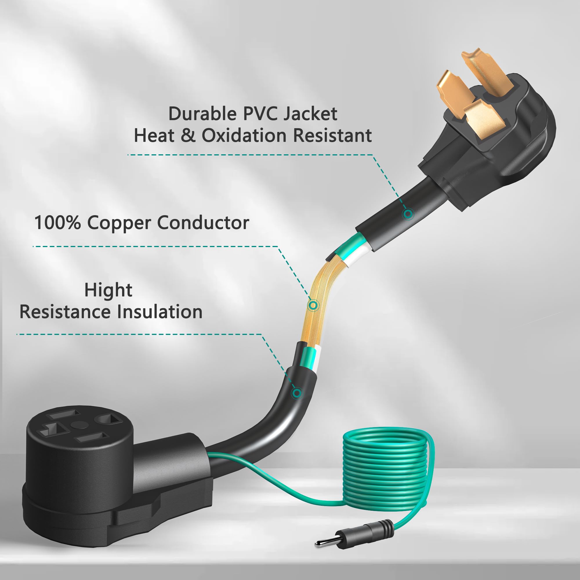 Strightinc right-angle molded connector for tight spaces during installation