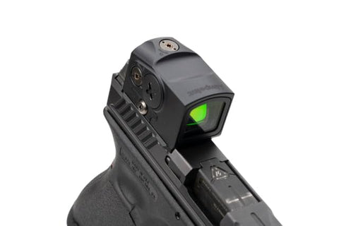 Strike Industries adapter compatible with Aimpoint ACRO and RMR footprints.