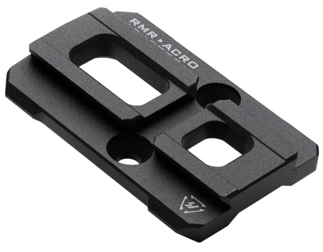 Strike Industries RMR to ACRO adapter front view, secure mounting for RMR footprints.