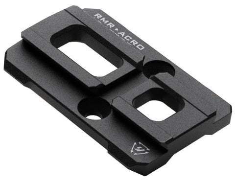 Strike Industries RMR to ACRO adapter front view, secure mounting for RMR footprints.