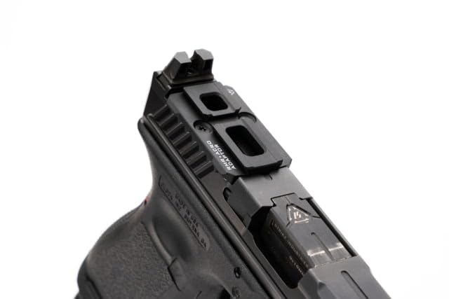 Strike Industries adapter fits recoil bosses and indexing posts for reliable mounting.