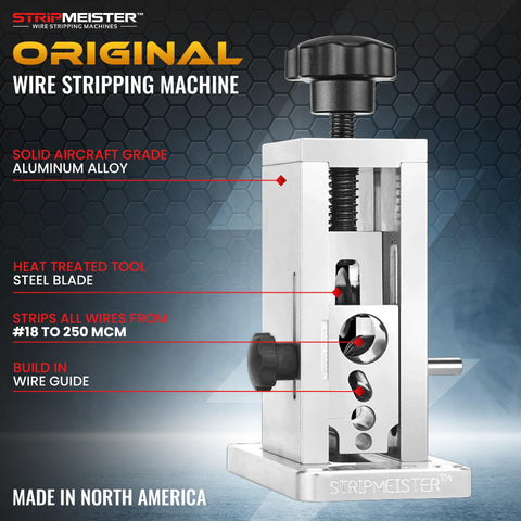 StripMeister Original strip-action close-up demonstrates fast, efficient copper stripping.