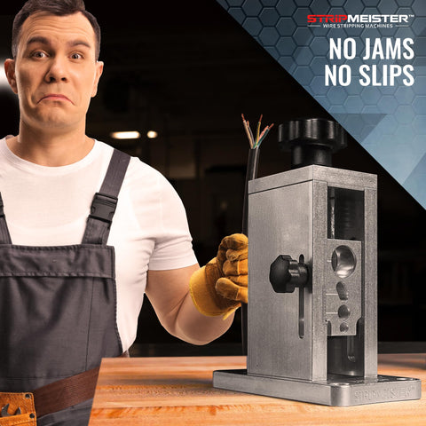 StripMeister Original integrated wire-reference indicator aids setup.
