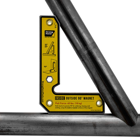MLD600 shows inside-outside magnets enabling versatile stock holding during welding.