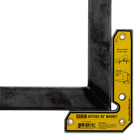 MLD600 welding square securing sheet metal quickly for setup.