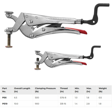 Two v-pads adapt instantly to shapes for versatile clamping.