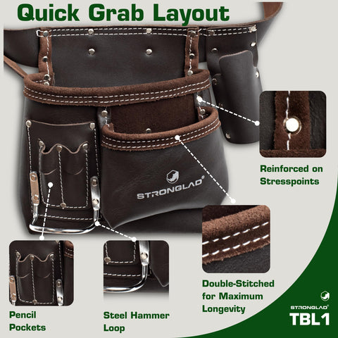 STRONGLAD drill pocket provides quick access to power tools