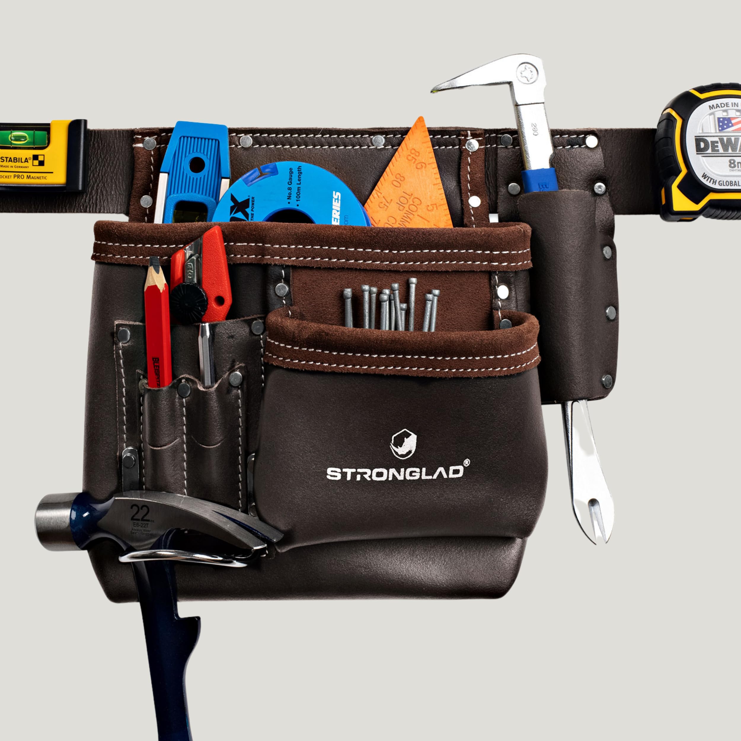 STRONGLAD reinforced stitching and rivets resist wear on demanding jobs