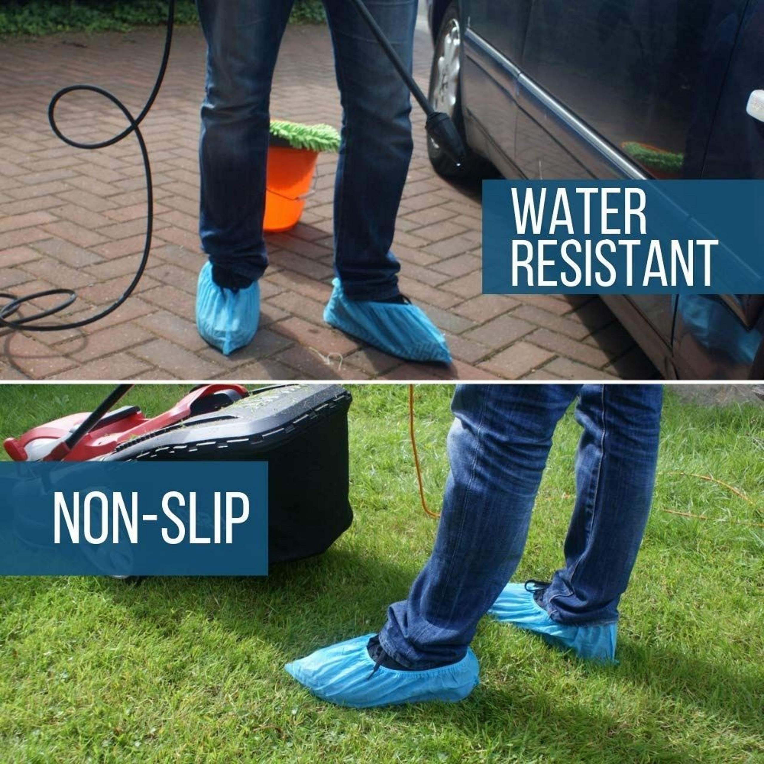 Strongman Tools durable shoe protectors resist wear for repeated DIY sessions.