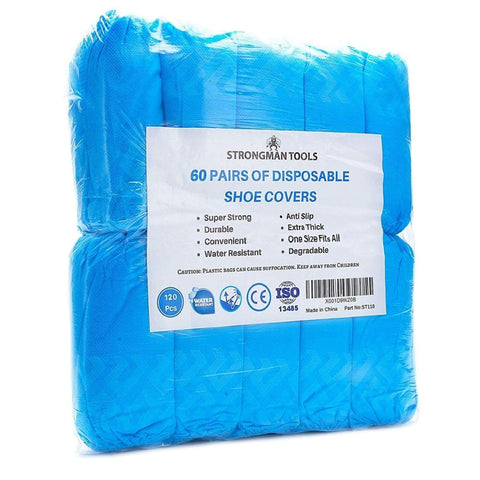Strongman Tools easy-use shoe covers simplify cleanup after projects.